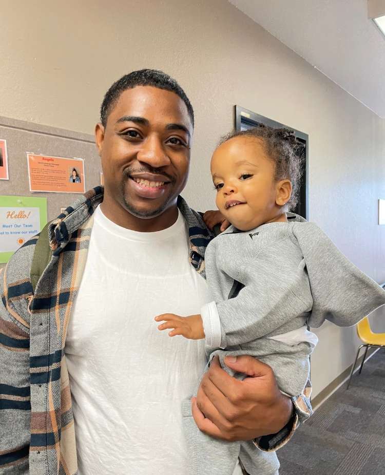Father with Toddler Daughter at East Bay Child Development Center San Leandro California